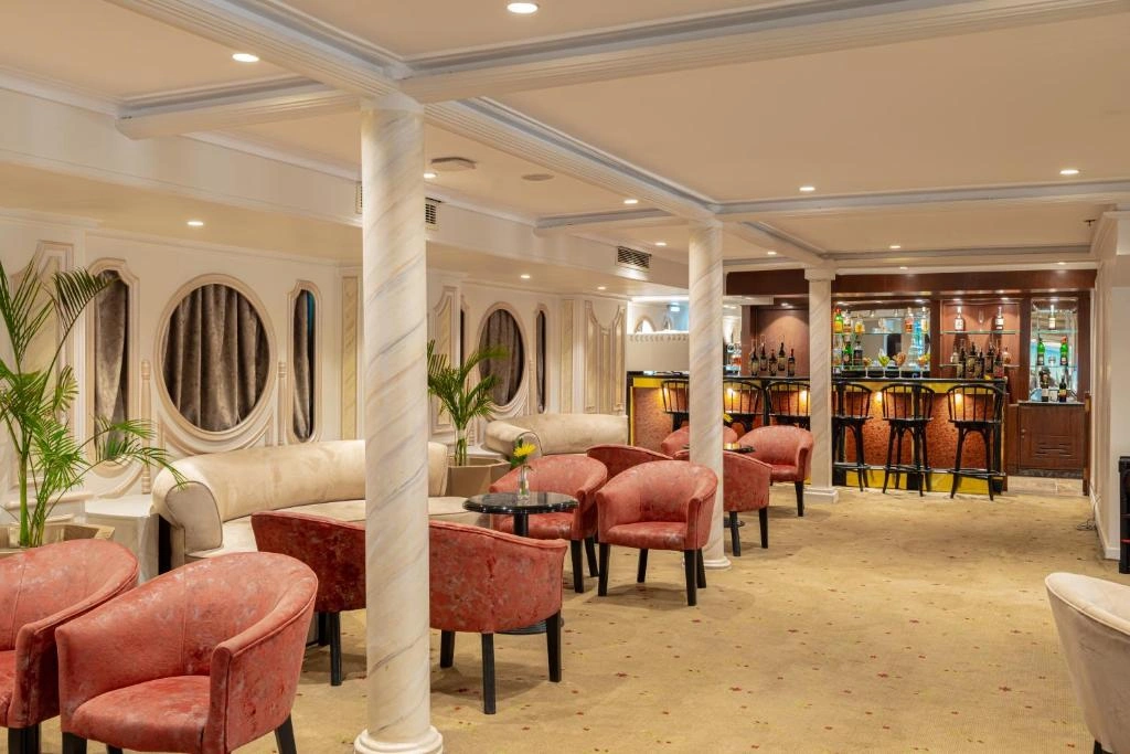 Lounge aboard the Sonesta Moon Goddess Nile Cruise Ship Nile cruise